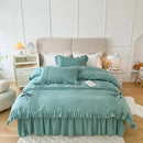 Ruffle With Pleat Duvet Set - myhomestore.com.pk