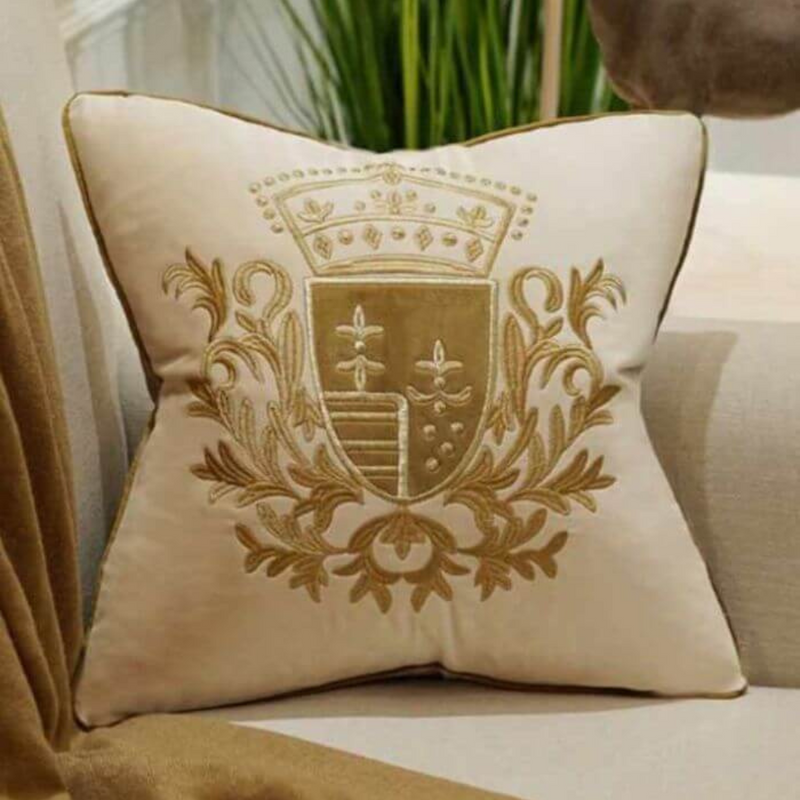 Royal Embroidered Velvet Cushion Cover