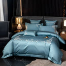 Cotton satin Embroidery duvet set - myhomestore.com.pk