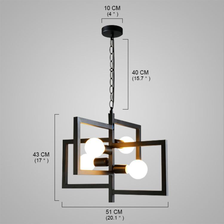Modern Kitchen Island Light 4-Light Chandelier Pendant