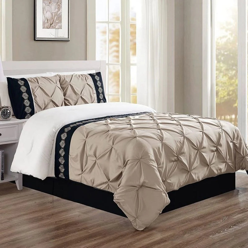 Luxury Pintuck with Printed Patch Duvet