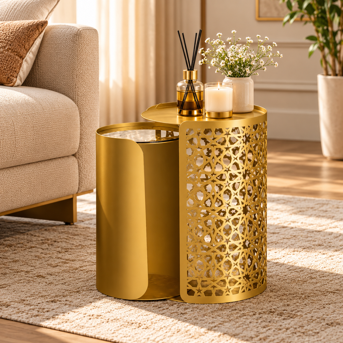 Metal Side Table Set of 2