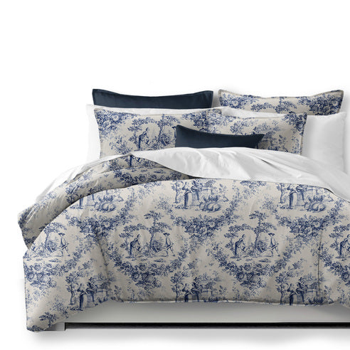 Navy Printed Bedding Duvet Set
