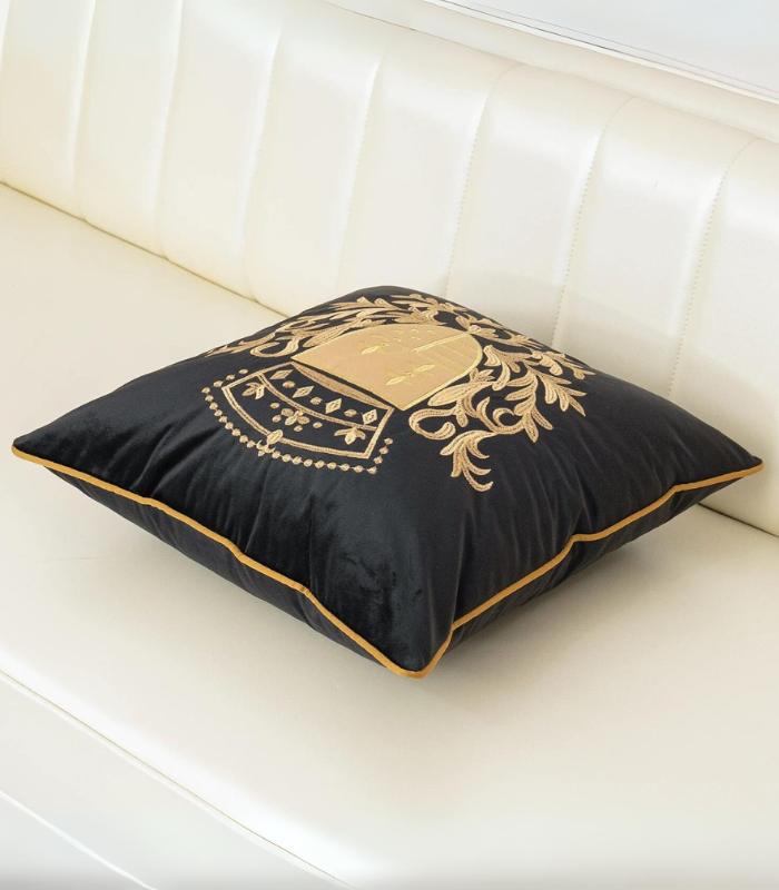 Royal Embroidered Velvet Cushion Cover