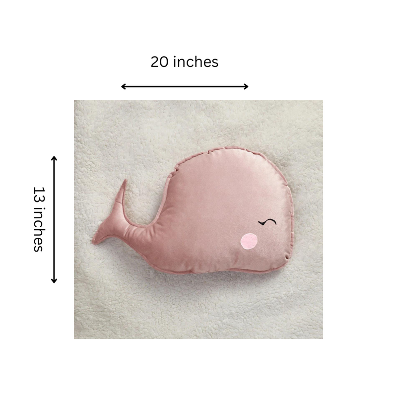 Pink Whale Baby Cushion