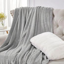 Soft Flannel Fleece Blanket In Gray