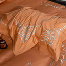 Cotton satin Embroidery duvet set - myhomestore.com.pk