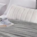 Soft Flannel Fleece Blanket In Gray