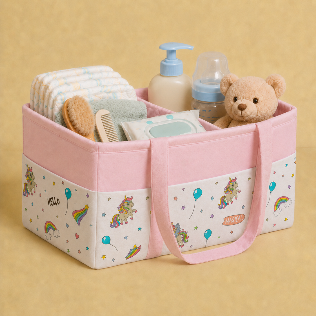 Rainbow Unicorn Diaper Caddy Bag