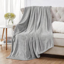 Soft Flannel Fleece Blanket In Gray