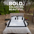 Cream & Black Duvet Set – Modern Stylish Bedding