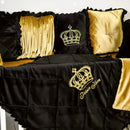 Baby Cot Set Black with Gold - myhomestore.com.pk