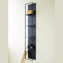 Tall Black Metal Wall Hanging With Four Shelves - myhomestore.com.pk
