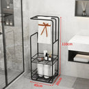 Towel Stand With Storage Shelf For Bathroom - myhomestore.com.pk