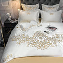 Gold Embroidery Duvet Set - myhomestore.com.pk
