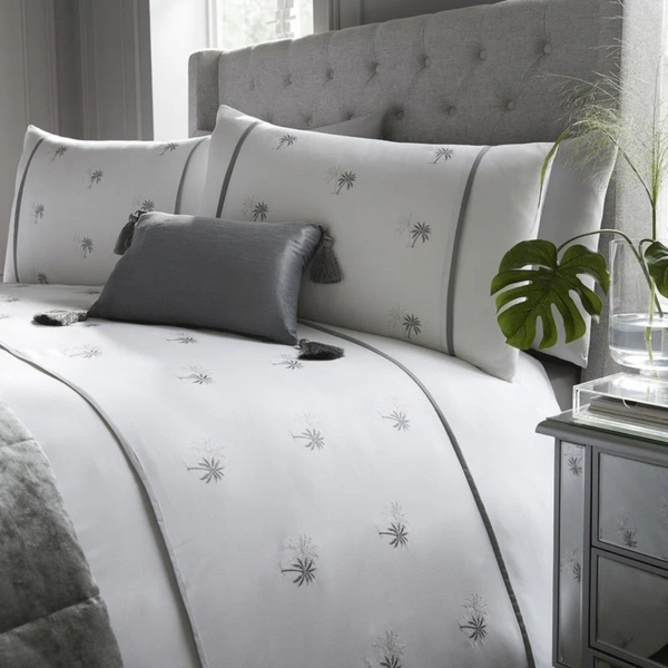 Midnight at the Oasis Embroidered Bedsheet