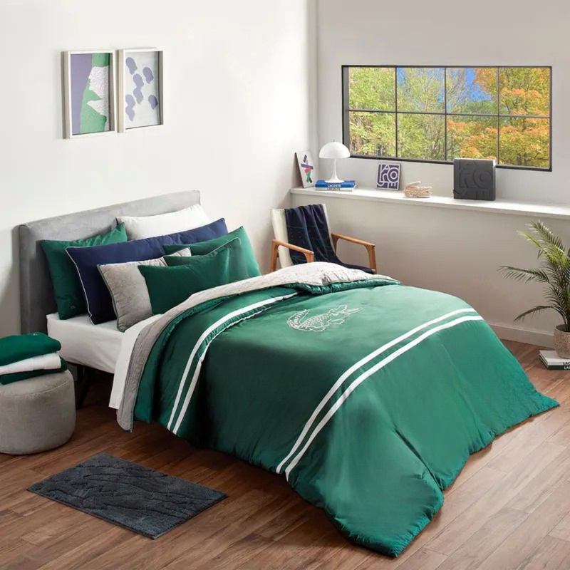 Lacoste Big Croc Embroidery Duvet Set