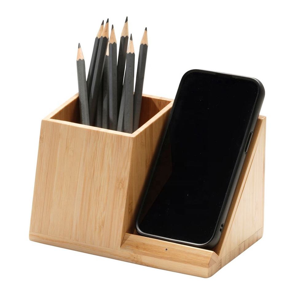 2 - in - 1 Tabletop Desktop MDF Pen Holder &amp; Cell Phone Stand - myhomestore.com.pk