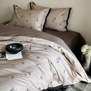 Luster Flower Printed Bedding Duvet Set-Artistic & Elegant