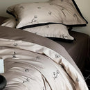 Luster Flower Printed Bedding Duvet Set-Artistic & Elegant