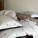Luster Flower Printed Bedding Duvet Set-Artistic & Elegant