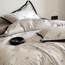 Luster Flower Printed Bedding Duvet Set-Artistic & Elegant