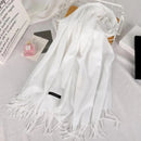 Winter Warm Scarf ( White )