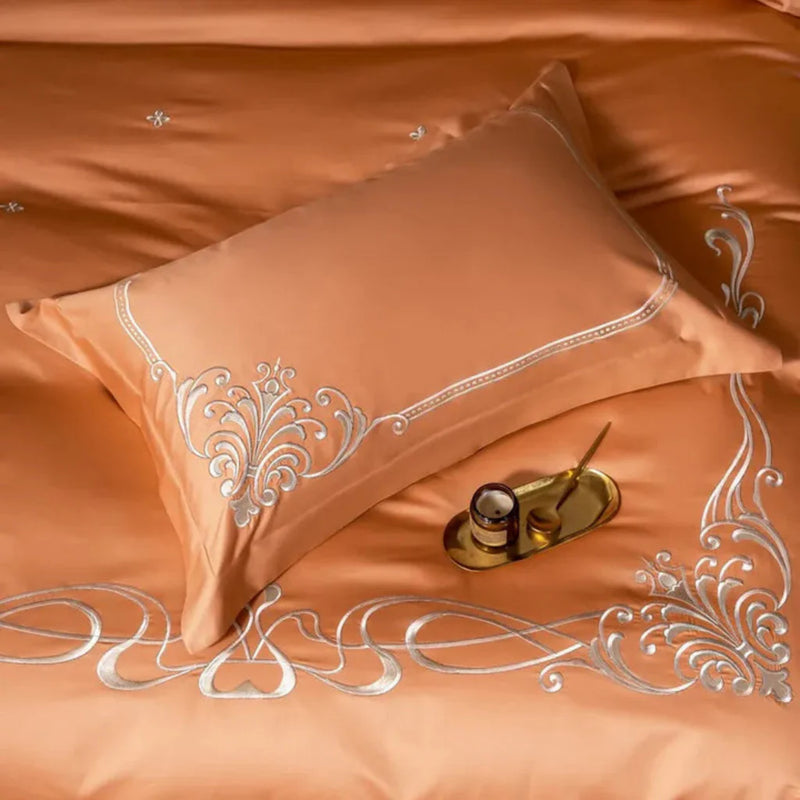 Cotton satin Embroidery duvet set