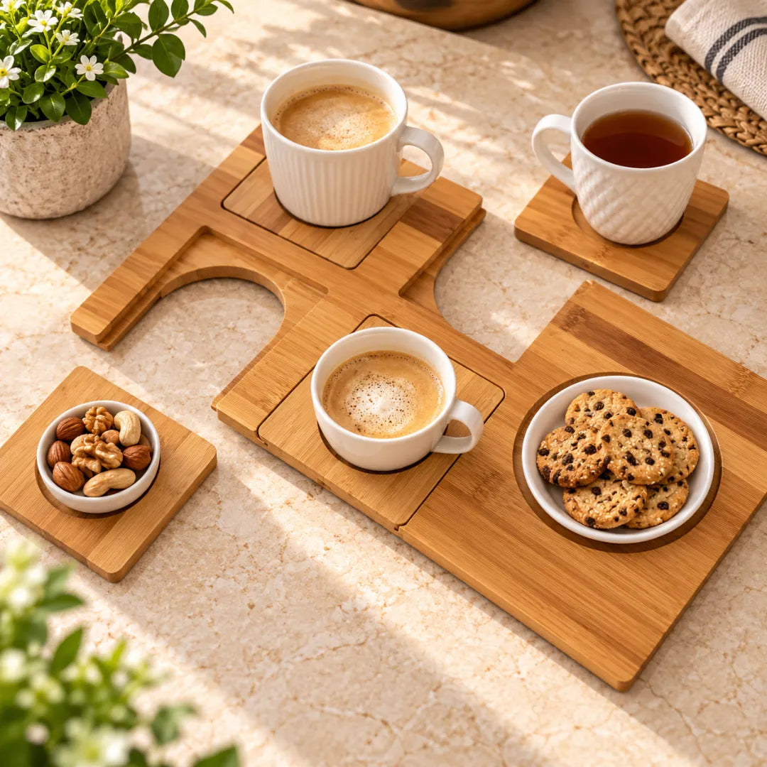 Wooden Tea Set Tray