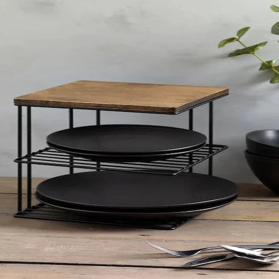Black Dinner Plate Rack