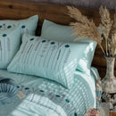 Floral & Stripe Embroidery Duvet Set – Elegant Bedding for Bedroom