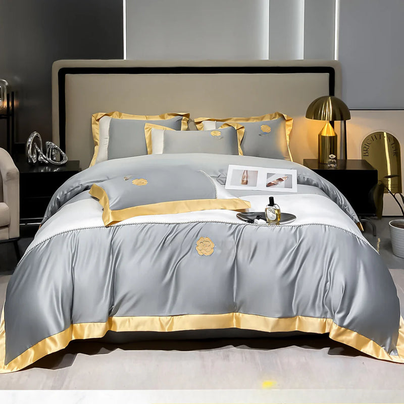 Modern Luxury Embroidery Duvet Set