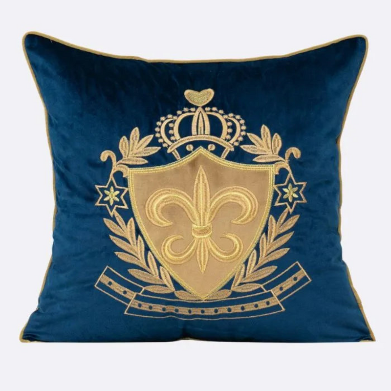 Royal Embroidered Velvet Cushion Cover