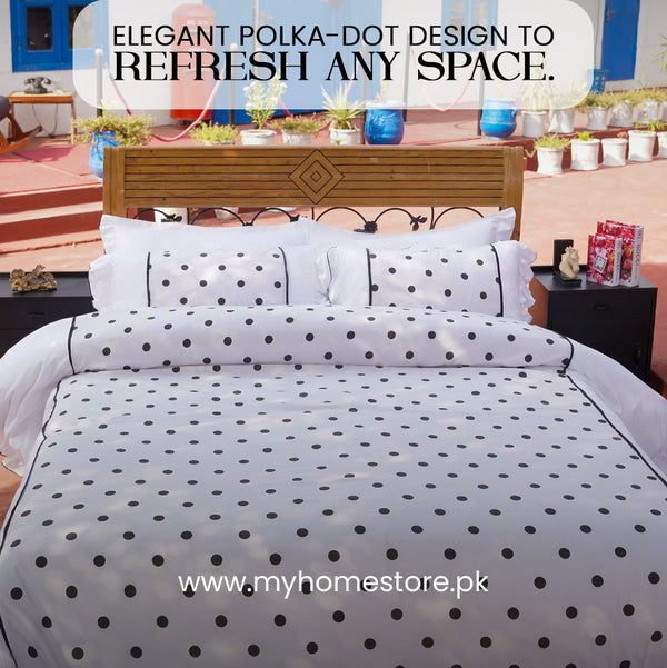 Polka Dots Printed Bedding Duvet Set