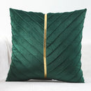 Pleated Cushion Cover With Golden Ribbon - myhomestore.com.pk