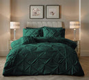 Velvet Pintuck Duvet Set
