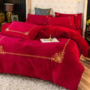Winter Thick Coral Velvet Duvet Set - myhomestore.com.pk
