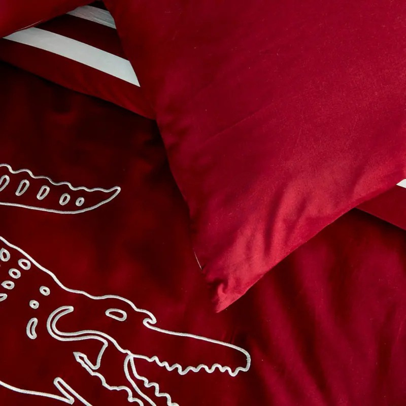 Lacoste Big Croc Embroidery Duvet Set