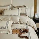 Luxury Cotton Satin Circle Embroidery Duvet Set - myhomestore.com.pk