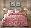 Velvet Pintuck Duvet Set