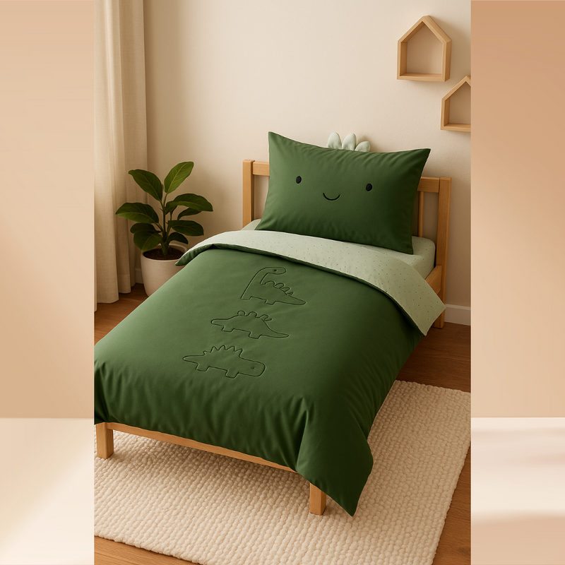 Kids Embroidered Comforter and Pillow