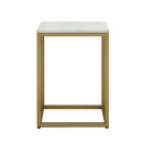 End Table, White Top with Gold Frame - myhomestore.com.pk