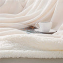 Cream Sherpa Blanket /Throw - myhomestore.com.pk