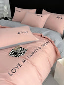 Embroidery Duvet Set (Love My Family & Home) - myhomestore.com.pk