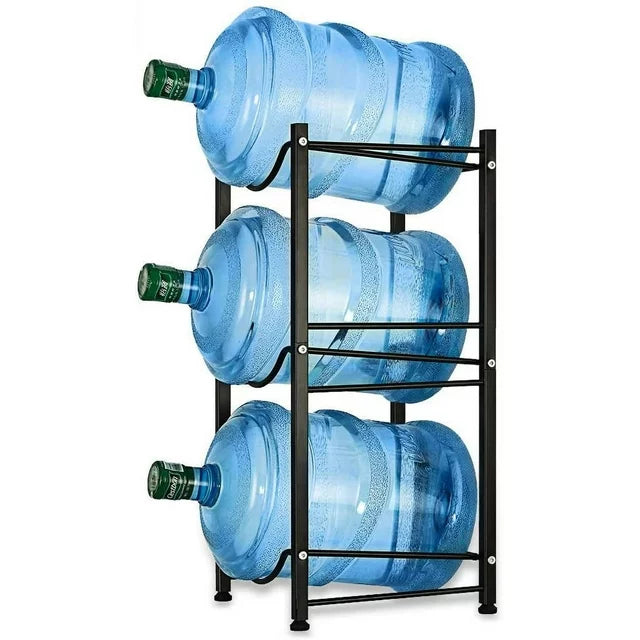 3 Tier Black Water Cooler Jug Rack