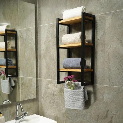 3 - Tier Bathroom Shelf, Storage for Towel - myhomestore.com.pk
