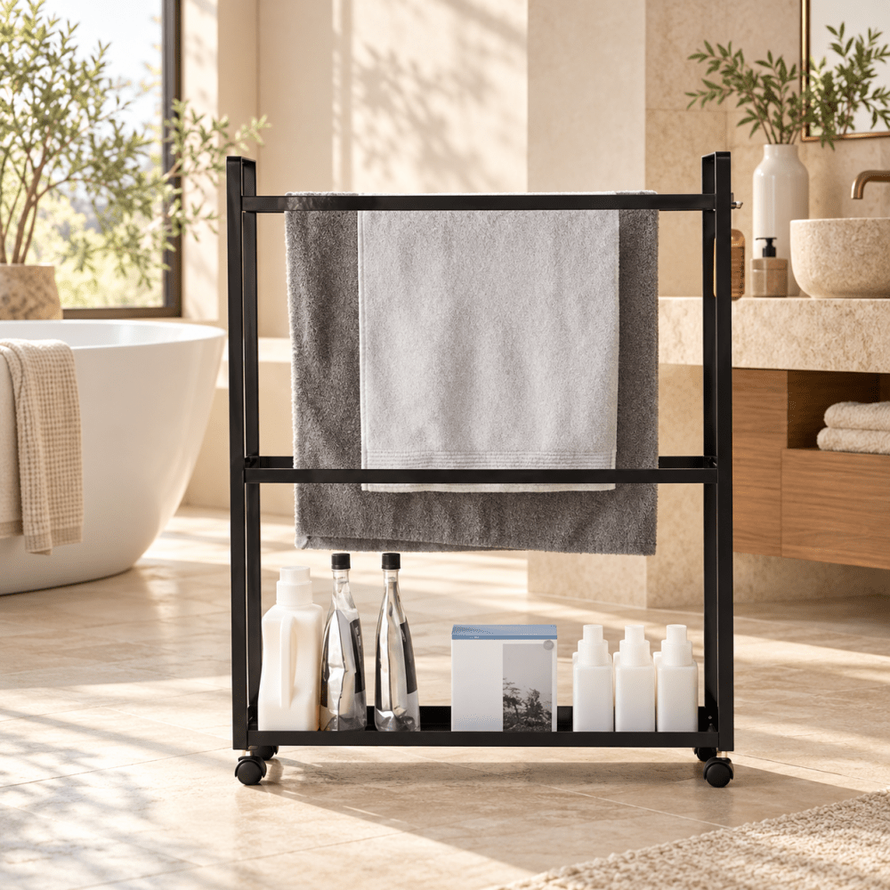 3-Tier Freestanding Multipurpose Holder with Heavy Duty Metal Shelving - myhomestore.com.pk