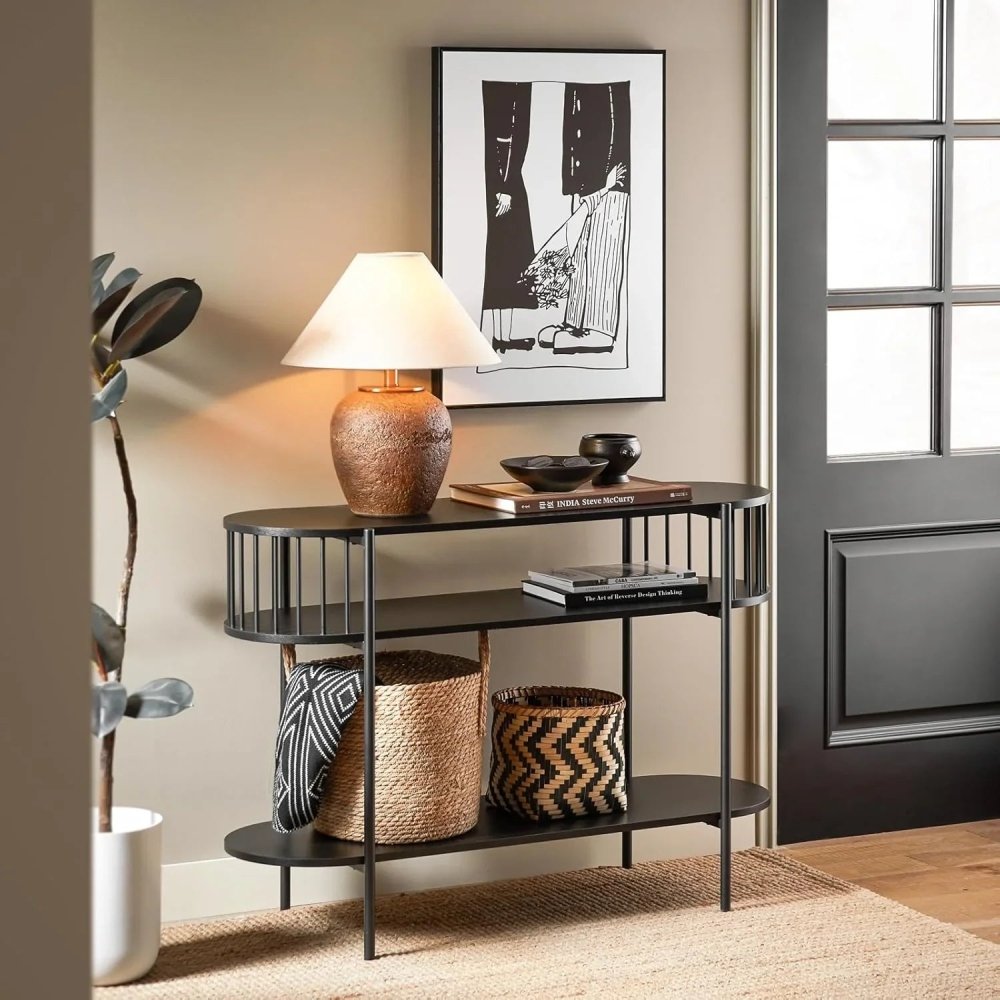 3 Tiers Console Table Hall Table Living Room Console Table - myhomestore.com.pk