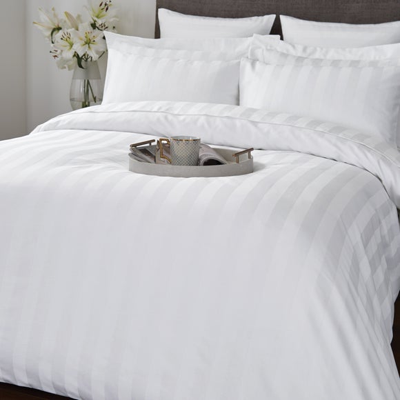 Satin Stripe Duvet Set Wide Lines