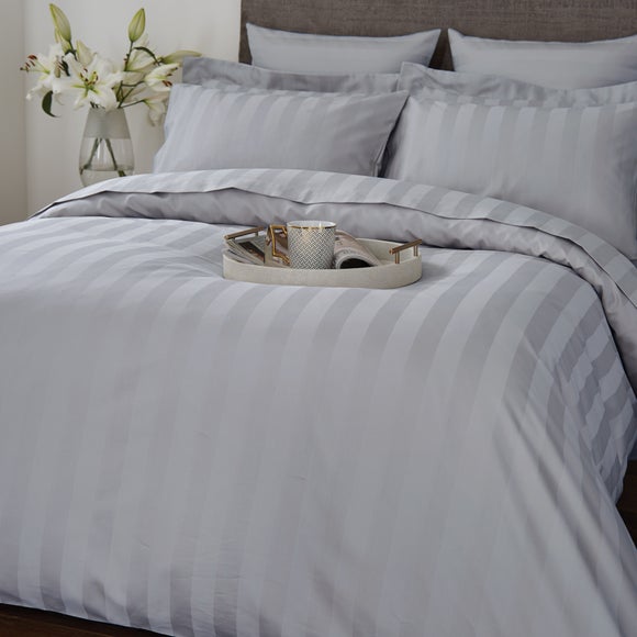 Satin Stripe Duvet Set Wide Lines